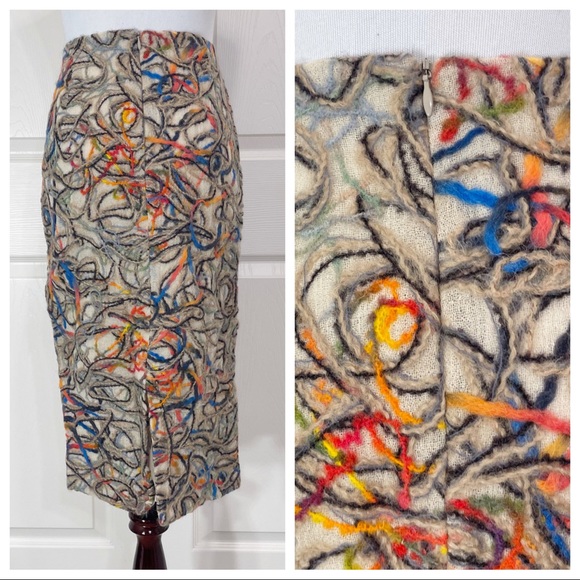 NWT! David Meister textured wool skirt - Picture 3 of 8